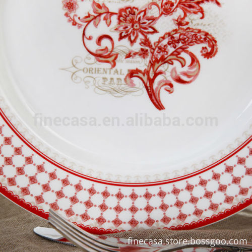 10.5 Inches Elegant Fine New Bone China Ceramic Plate